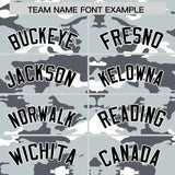 Custom Silver Gray and White Camo Fashion Authentic Sleeveless Baseball Jersey