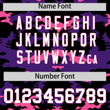 Custom Black Purple and Pink Camo Fashion Authentic Sleeveless Baseball Jersey