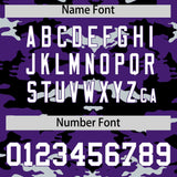 Custom Purple Black and Silver Camo Fashion Authentic Sleeveless Baseball Jersey