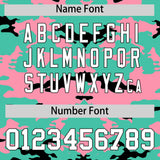 Custom Bright Green Light Pink and Black Camo Fashion Authentic Sleeveless Baseball Jersey
