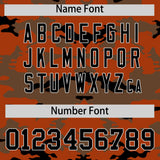 Custom Texas Orange Light Brown and Black Camo Fashion Authentic Sleeveless Baseball Jersey