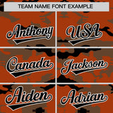 Custom Texas Orange Light Brown and Black Camo Fashion Authentic Sleeveless Baseball Jersey