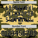 Custom Olive Khaki and Black Camo Fashion Authentic Sleeveless Baseball Jersey