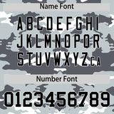 Custom Silver Gray and White Camo Fashion Authentic Sleeveless Baseball Jersey