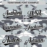 Custom Silver Gray and White Camo Fashion Authentic Sleeveless Baseball Jersey