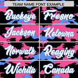 Custom Black Pink and Powder Blue Camo Fashion Authentic Sleeveless Baseball Jersey