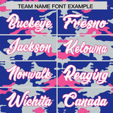 Custom Royal Silver and Pink Camo Fashion Authentic Sleeveless Baseball Jersey