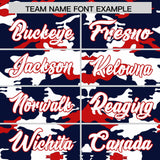 Custom Navy White and Red Camo Fashion Authentic Sleeveless Baseball Jersey