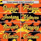 Custom Orange Black and Gold Camo Fashion Authentic Sleeveless Baseball Jersey