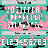 Custom Bright Green Light Pink and Black Camo Fashion Authentic Sleeveless Baseball Jersey
