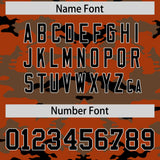 Custom Texas Orange Light Brown and Black Camo Fashion Authentic Sleeveless Baseball Jersey