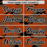 Custom Texas Orange Light Brown and Black Camo Fashion Authentic Sleeveless Baseball Jersey