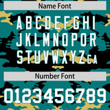 Custom Aqua Black and Khaki Camo Fashion Authentic Sleeveless Baseball Jersey