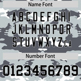 Custom Silver Gray and White Camo Fashion Authentic Sleeveless Baseball Jersey