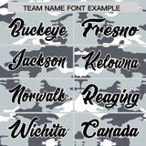 Custom Silver Gray and White Camo Fashion Authentic Sleeveless Baseball Jersey