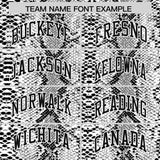 Custom Black Snakeskin Pattern Authentic Sleeveless Baseball Jersey