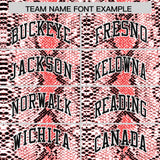 Custom Red Snakeskin Pattern Authentic Sleeveless Baseball Jersey