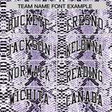 Custom Purple Snakeskin Pattern Authentic Sleeveless Baseball Jersey