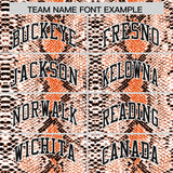 Custom Orange Snakeskin Pattern Authentic Sleeveless Baseball Jersey