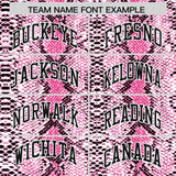 Custom Pink Snakeskin Pattern Authentic Sleeveless Baseball Jersey