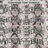 Custom Brown Snakeskin Pattern Authentic Sleeveless Baseball Jersey