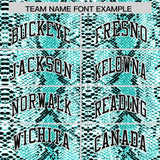 Custom Aqua Snakeskin Pattern Authentic Sleeveless Baseball Jersey