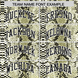 Custom Cream Snakeskin Pattern Authentic Sleeveless Baseball Jersey