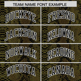 Custom Black Snakeskin Pattern Authentic Sleeveless Baseball Jersey