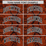 Custom Black Snakeskin Pattern Authentic Sleeveless Baseball Jersey