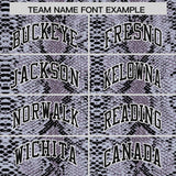 Custom Gray Snakeskin Pattern Authentic Sleeveless Baseball Jersey