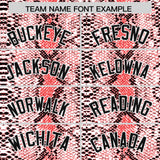 Custom Red Snakeskin Pattern Authentic Sleeveless Baseball Jersey