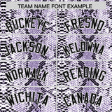 Custom Purple Snakeskin Pattern Authentic Sleeveless Baseball Jersey