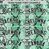 Custom Kelly Green Snakeskin Pattern Authentic Sleeveless Baseball Jersey