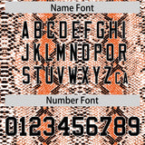 Custom Orange Snakeskin Pattern Authentic Sleeveless Baseball Jersey