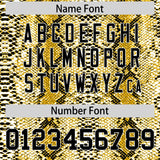 Custom Gold Snakeskin Pattern Authentic Sleeveless Baseball Jersey