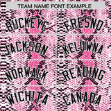 Custom Pink Snakeskin Pattern Authentic Sleeveless Baseball Jersey