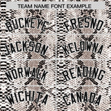 Custom Brown Snakeskin Pattern Authentic Sleeveless Baseball Jersey