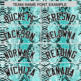 Custom Aqua Snakeskin Pattern Authentic Sleeveless Baseball Jersey