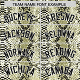 Custom Cream Snakeskin Pattern Authentic Sleeveless Baseball Jersey