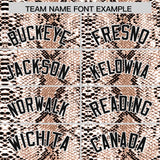 Custom Crimson Snakeskin Pattern Authentic Sleeveless Baseball Jersey