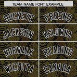 Custom Black Snakeskin Pattern Authentic Sleeveless Baseball Jersey