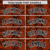 Custom Black Snakeskin Pattern Authentic Sleeveless Baseball Jersey