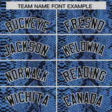 Custom Black Snakeskin Pattern Authentic Sleeveless Baseball Jersey