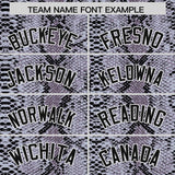 Custom Gray Snakeskin Pattern Authentic Sleeveless Baseball Jersey