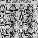 Custom Black Snakeskin Pattern Authentic Sleeveless Baseball Jersey