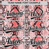 Custom Red Snakeskin Pattern Authentic Sleeveless Baseball Jersey