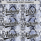 Custom Navy Snakeskin Pattern Authentic Sleeveless Baseball Jersey