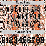 Custom Orange Snakeskin Pattern Authentic Sleeveless Baseball Jersey