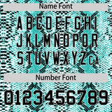 Custom Aqua Snakeskin Pattern Authentic Sleeveless Baseball Jersey