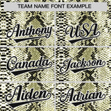 Custom Cream Snakeskin Pattern Authentic Sleeveless Baseball Jersey